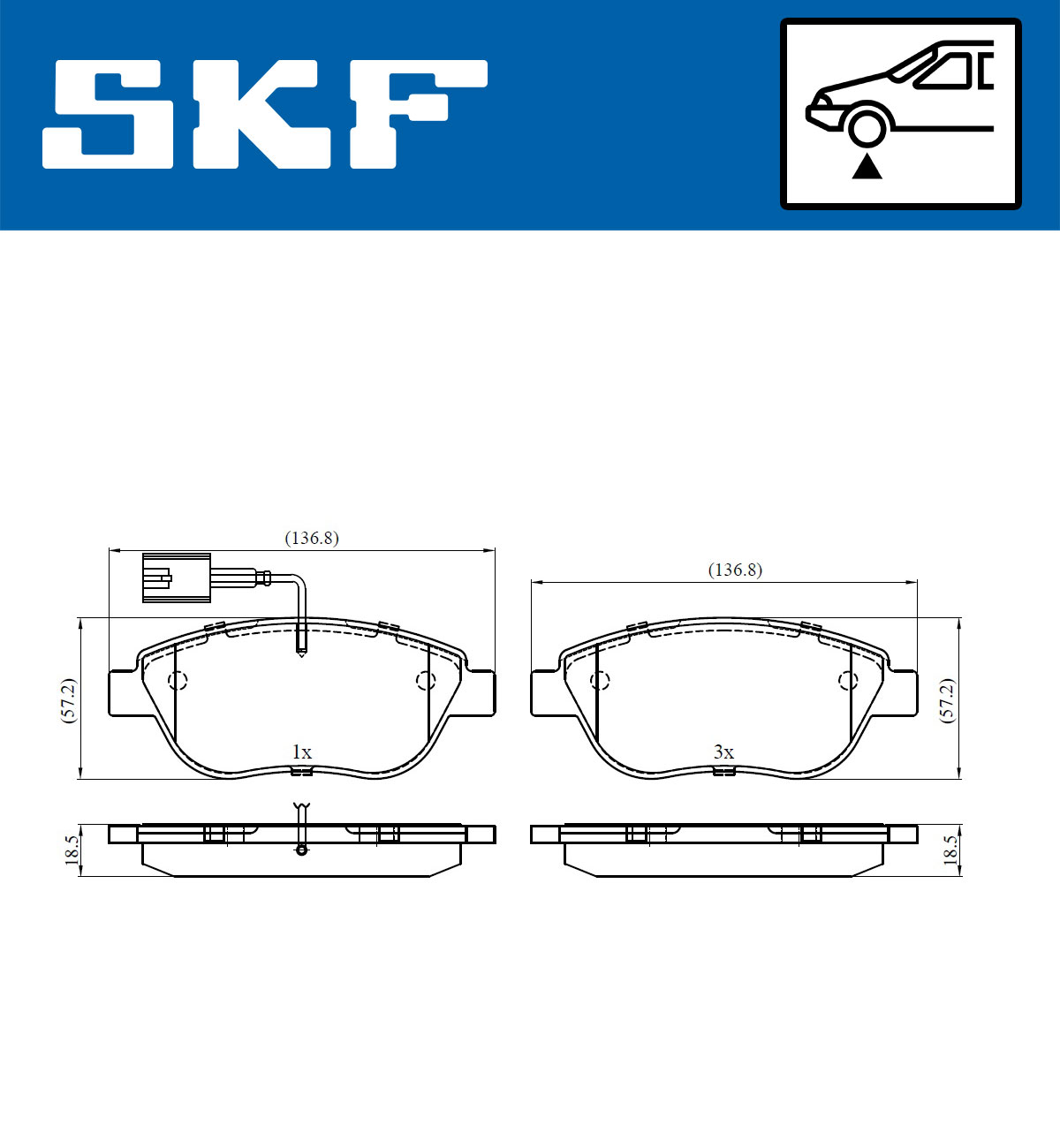 Placute frana SKF VKBP80427E